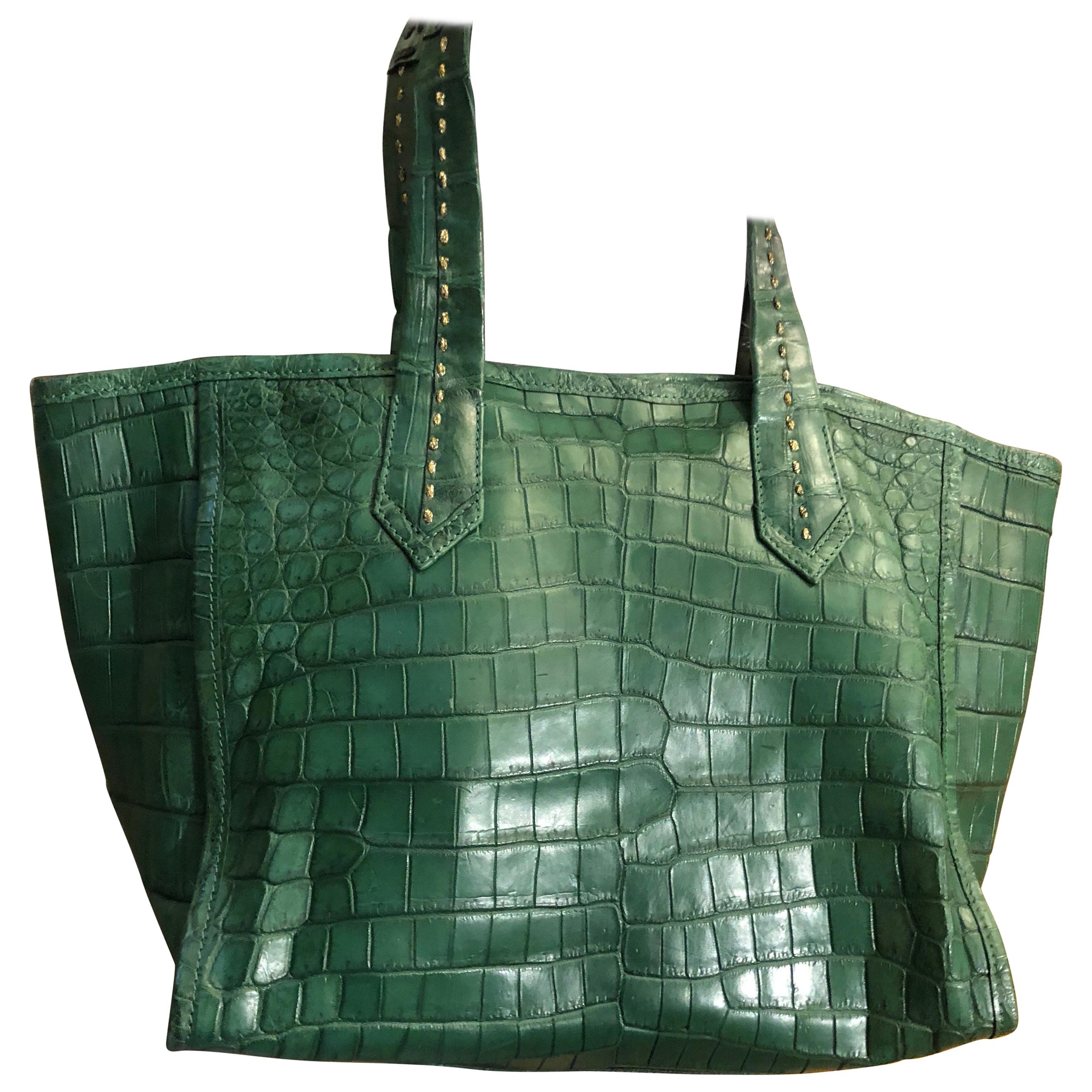 Ana Switzerland Crocodile tote bag . Soft light as garments  For Sale