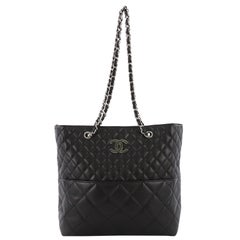 Chanel In The Business Tote Quilted Lambskin North South