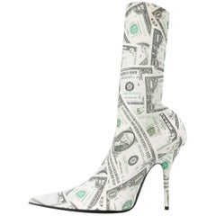 Balenciaga NEW Dinero Money Sock Ankle Heels Boots Booties in Box