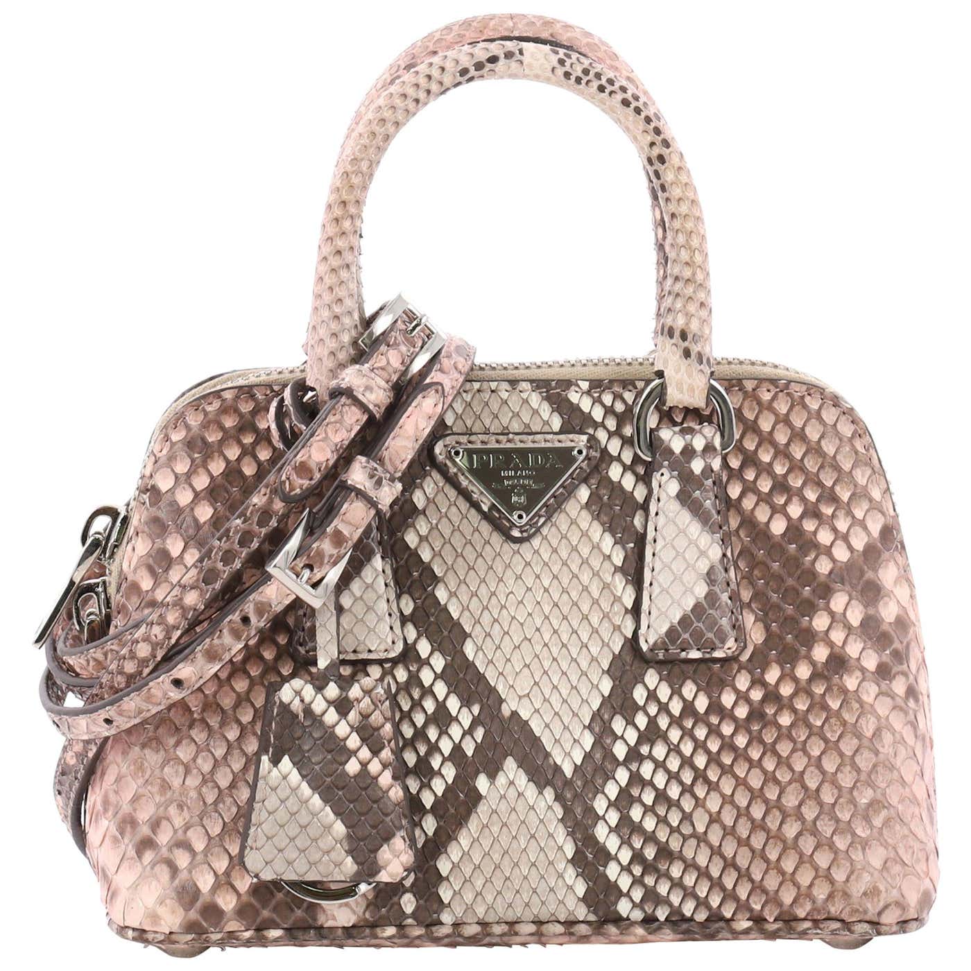 Prada Promenade Handbag Python Mini at 1stDibs | prada python bag ...
