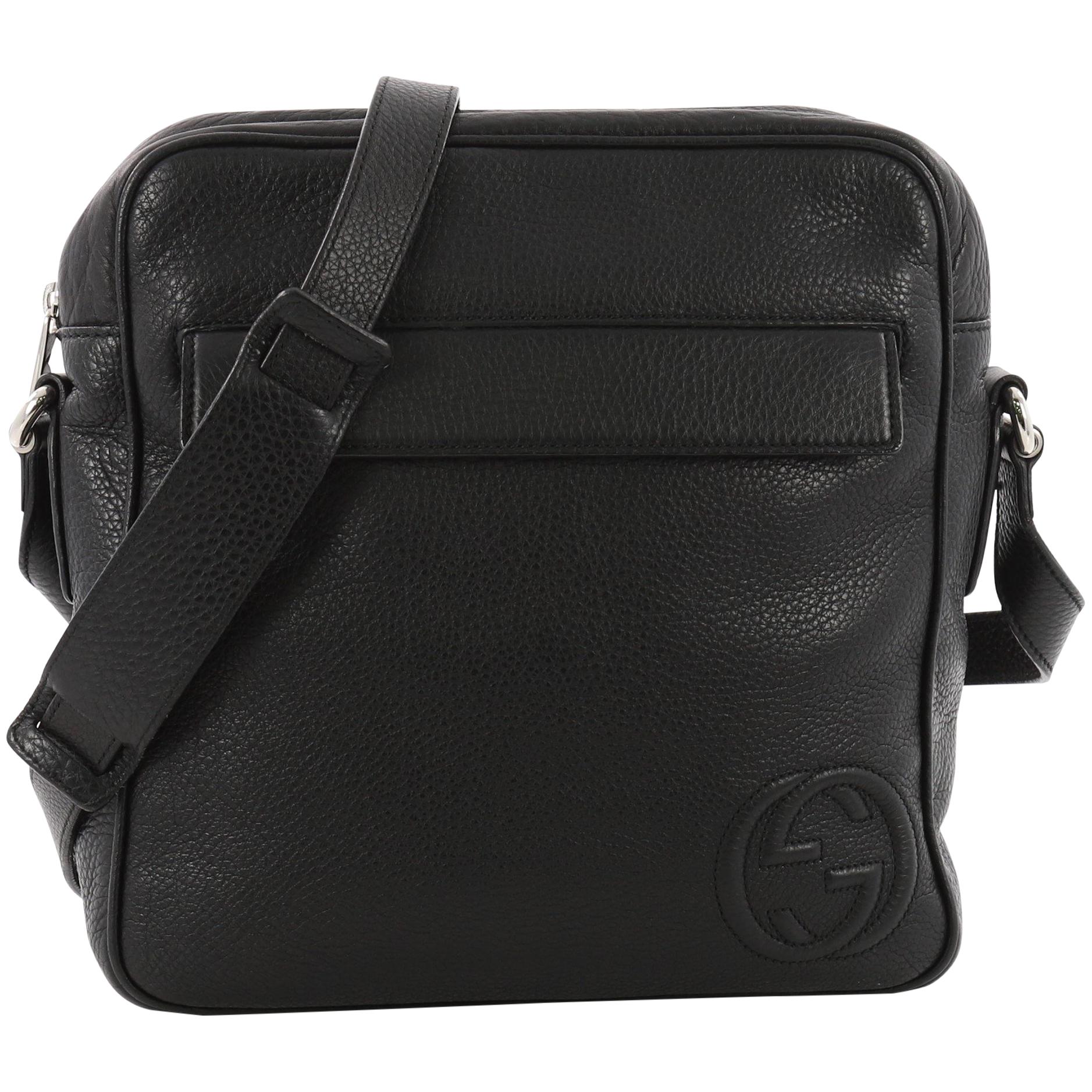 Gucci Soho Front Pocket Messenger Bag Leather Medium