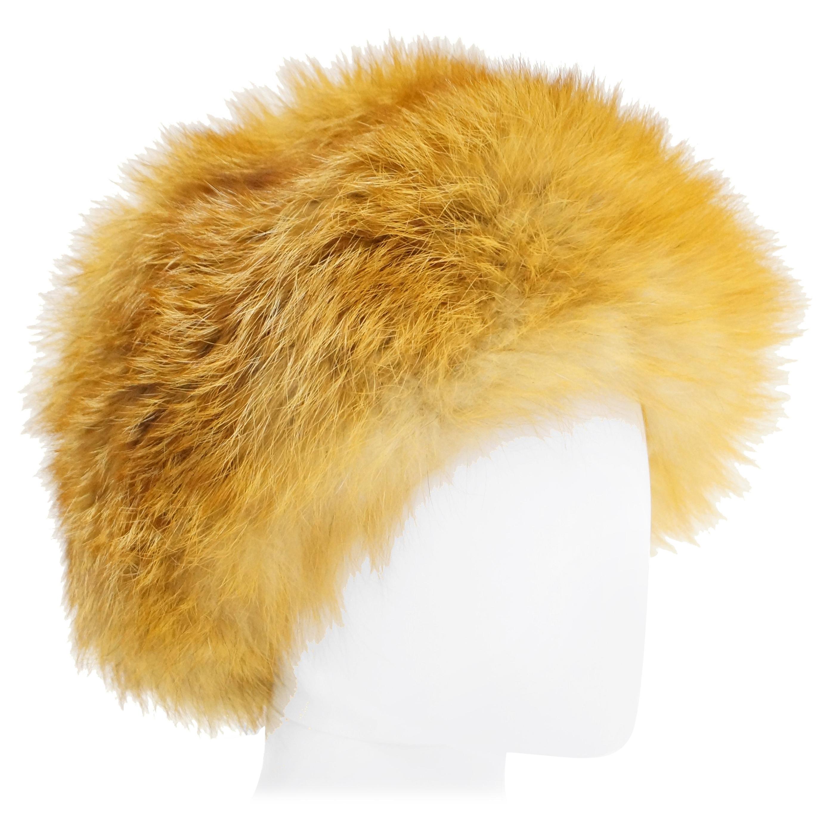 1960s Vincent 
Bill Gold Fox Fur Hat For Sale