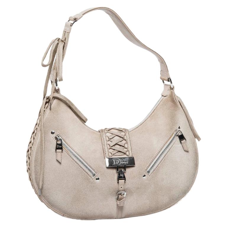 CHRISTIAN DIOR Bag in Beige Suede Leather