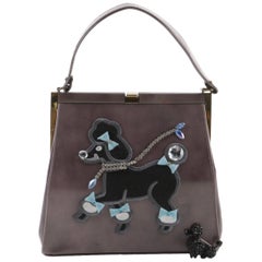 Garay Jeweled Poodle Novelty Leather HandBag 1950s Art in Motion!