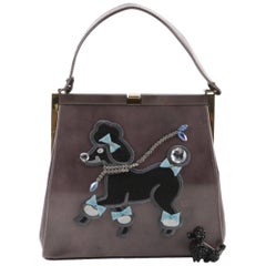 Garay Jeweled Poodle Novelty Leather HandBag   1950s  Art in Motion!