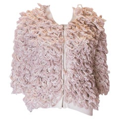 Chaqueta vintage con cremallera y mezcla de lana