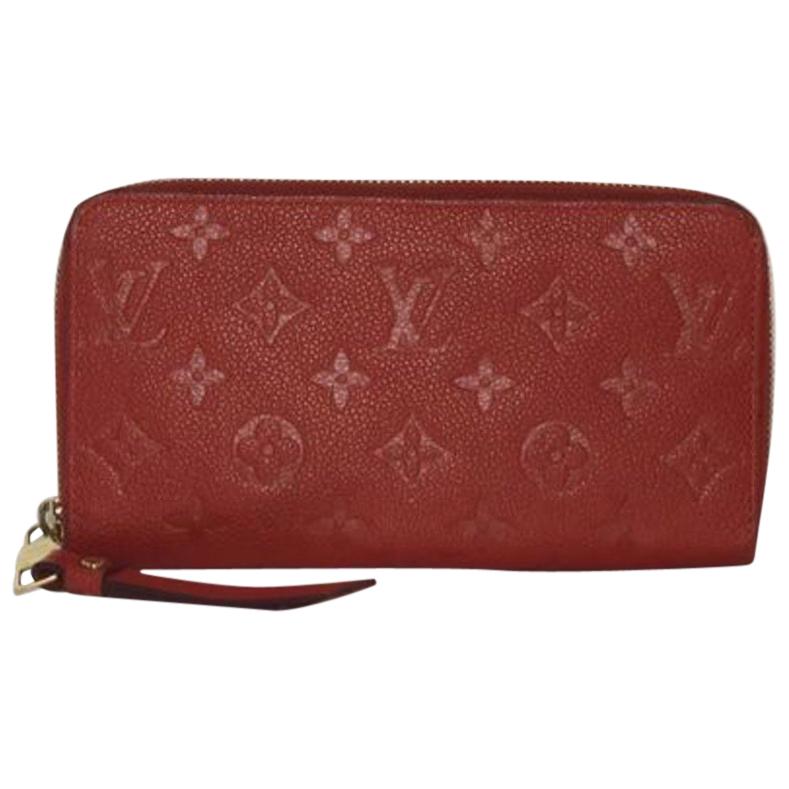 Louis Vuitton Empreinte Sarah Wallet in Red For Sale