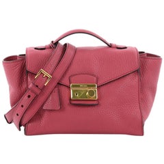 Prada Pattina Convertible Shoulder Bag Vitello Daino Medium