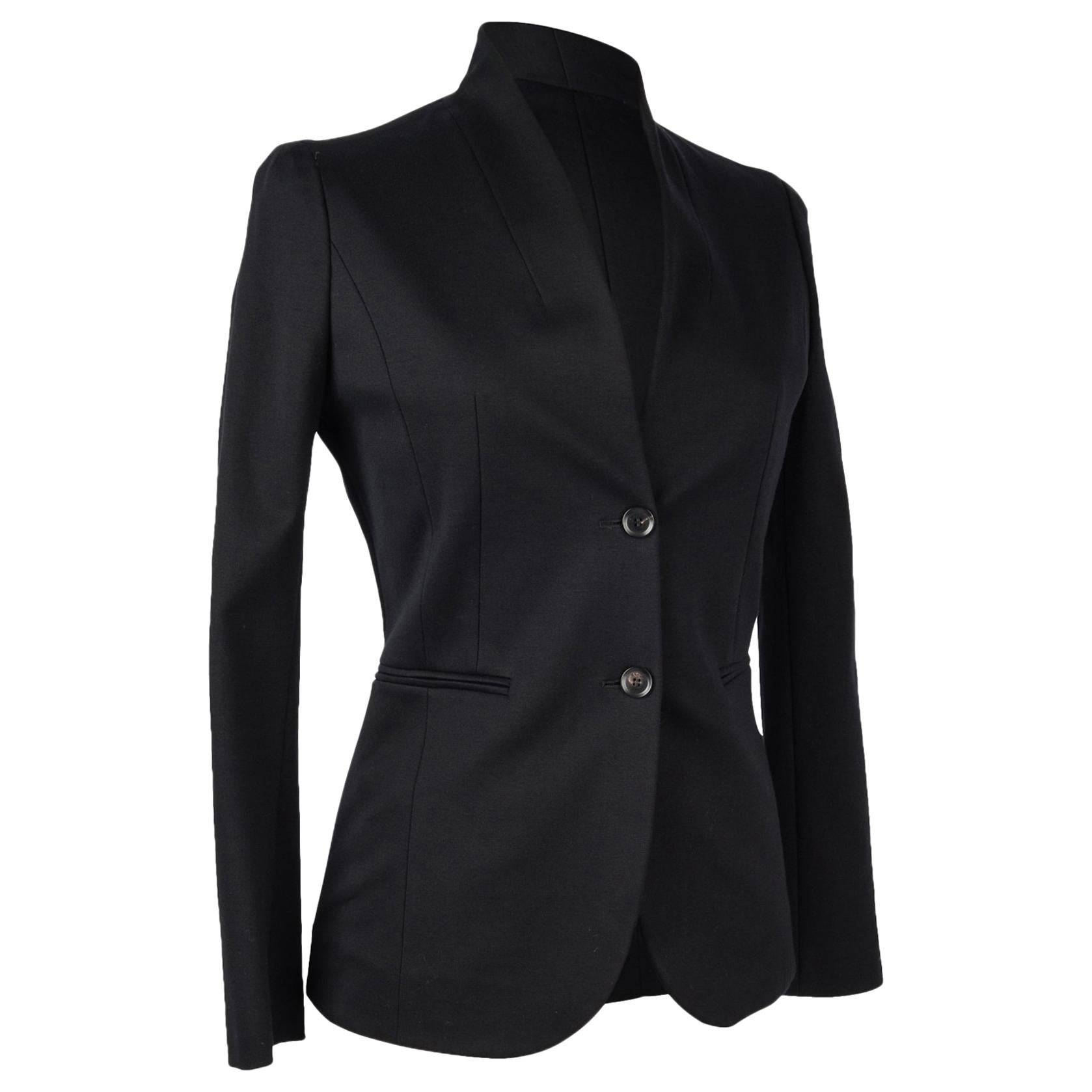 Gucci Jacket Modern Sleek Black Single Breast 38 / 6 