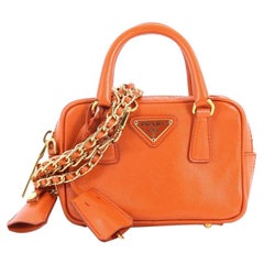 Prada Bauletto Handbag Saffiano Leather Mini