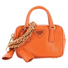  Prada Bauletto Handbag Saffiano Leather Mini