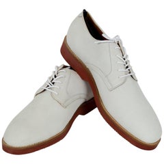 New Men’s Winter White Nubuck Oxford Brogues, 21st Century