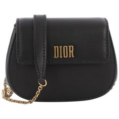  Christian Dior Dio(r)evolution Round Clutch with Chain Leather Small 