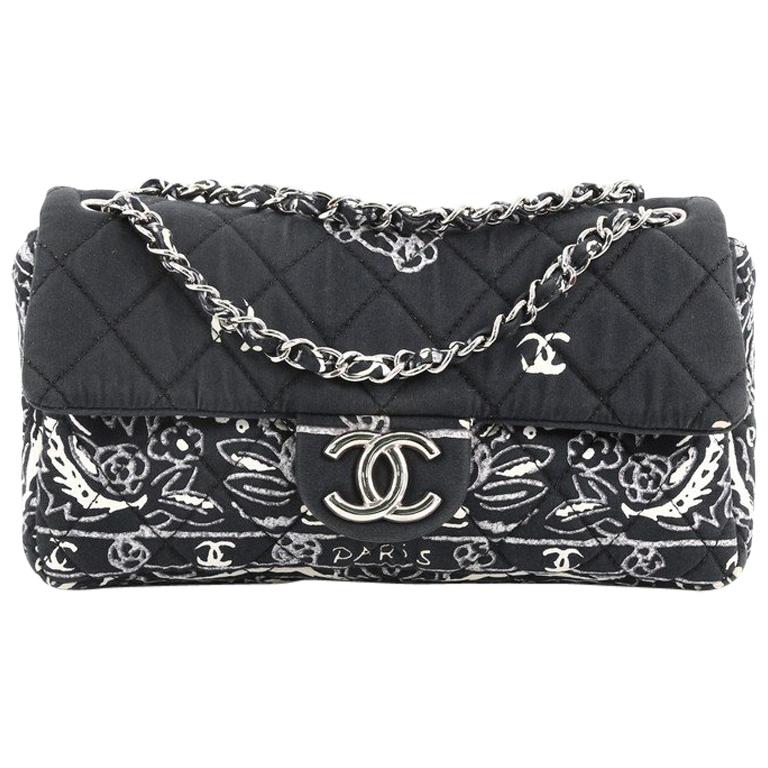 Chanel Bandana Flap Bag Quilted Canvas Medium