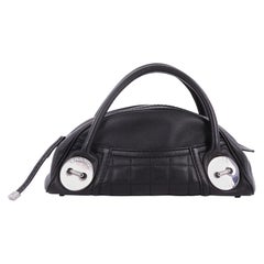 Chanel Button Dome Satchel Caviar Small