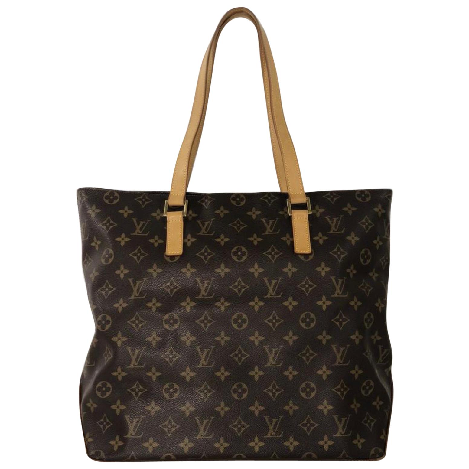 Louis Vuitton Monogram Cabas Mezzo Tote Shoulder Handbag For Sale