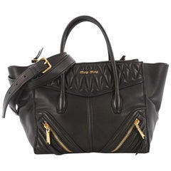 Miu Miu Biker Convertible Tote Leather Medium