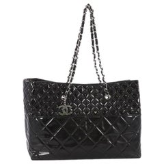 Chanel In The Business Tote Quilted Patent Vinyl Large