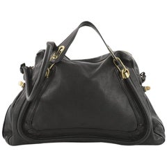 Used Chloe Paraty Top Handle Bag Leather Large 