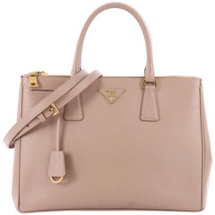 Prada Double Zip Lux Tote Saffiano Leather Medium