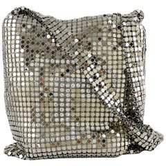 Paco Rabanne Mini Silver Mesh Messenger Bag