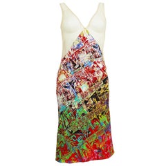 Jean Paul Gaultier Comic Cartoon Print Mesh Dress Size S