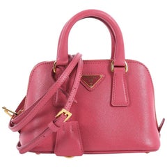 Prada Promenade Handbag Saffiano Leather Mini