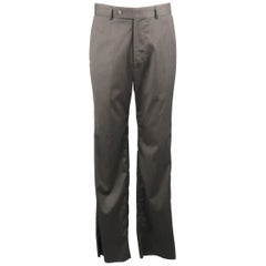 VIVIENNE WESTWOOD Size 32 Charcoal Solid Wool / Nylon Dress Pants