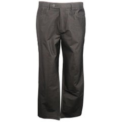 GIANNI VERSACE Size 32 Charcoal Metallic Cotton Blend Casual Pants