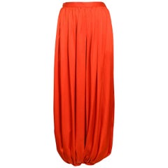 Vintage Yves Saint Laurent Red Satin Harem Pants