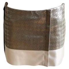 Used Superb 2012 Pre-Season DROMe Metallic Leather and Wool Mini Skirt (S) NWT