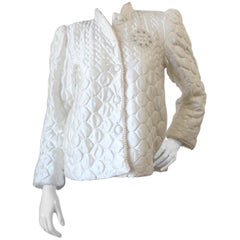 1980s Christian Dior Quilted Bed Jacket