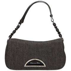 Dior Black Denim Malice Baguette