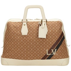 Louis Vuitton Brown x Camel Mini Lin Initiales Isfahan Travel Bag