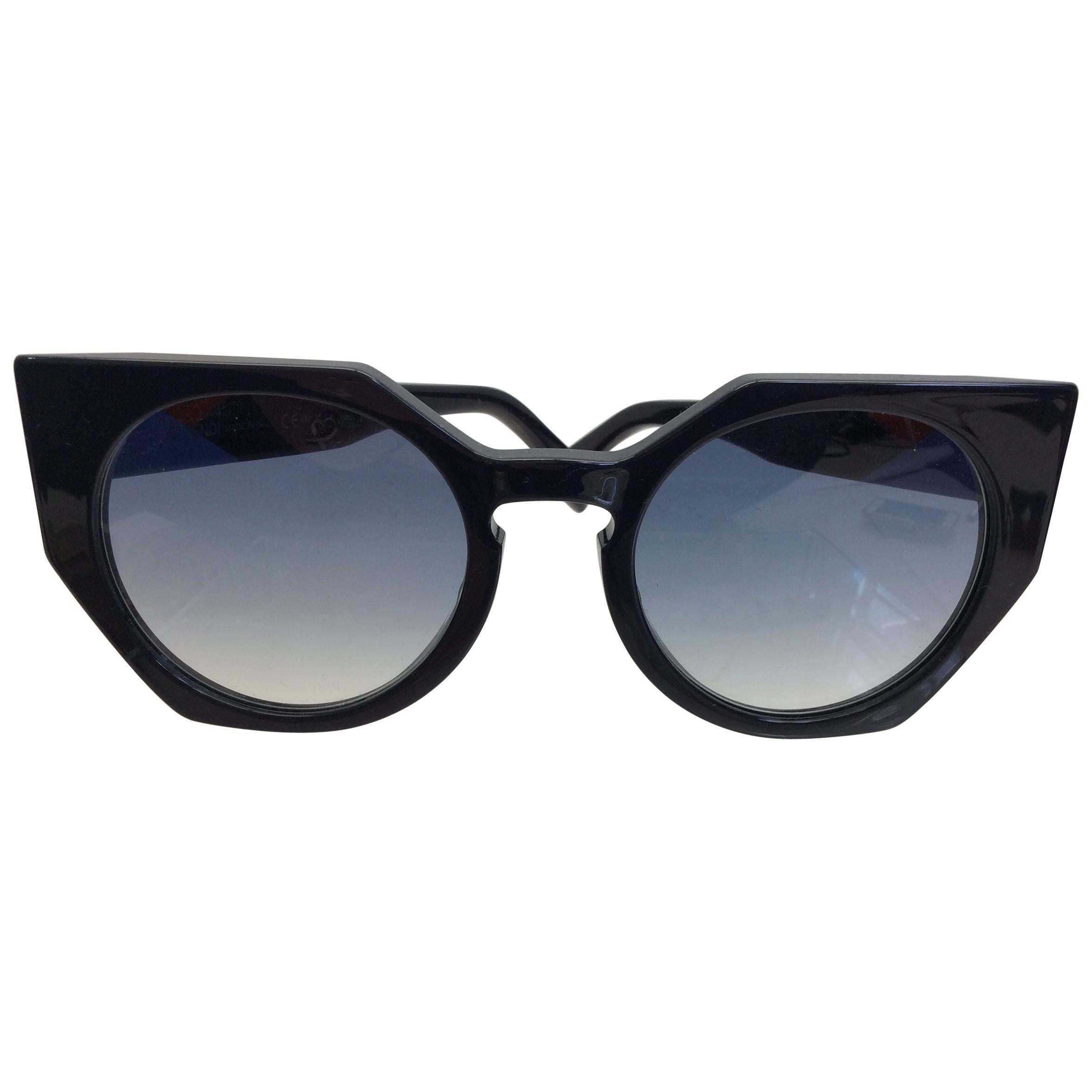 Fendi Navy Blue Sunglasses For Sale