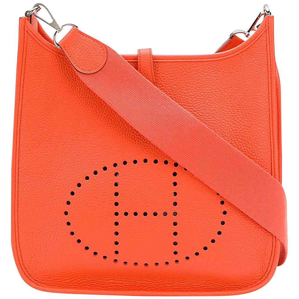 Hermès Poppy Orange 29cm Evelyne Shoulder Bag
