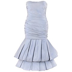ALEXANDER McQUEEN S/S 2007 "Sarabande" Iridescent Silk Pleated Mermaid Dress