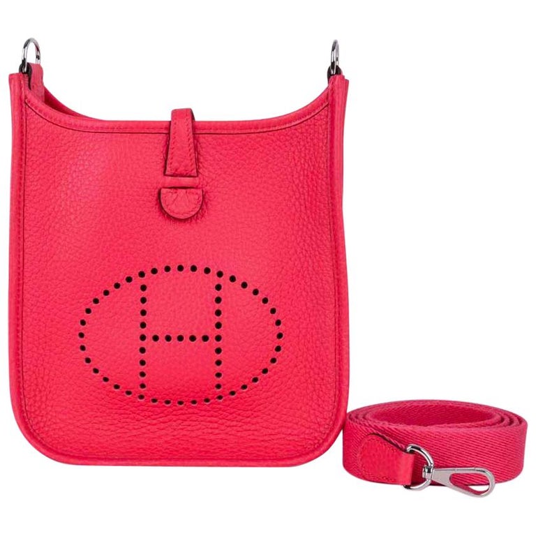 Hermes Evelyne III TPM Bag Rose Extreme Pink Crossbody Hermes Evelyne III TPM Bag Rose Extreme Pink Crossbody