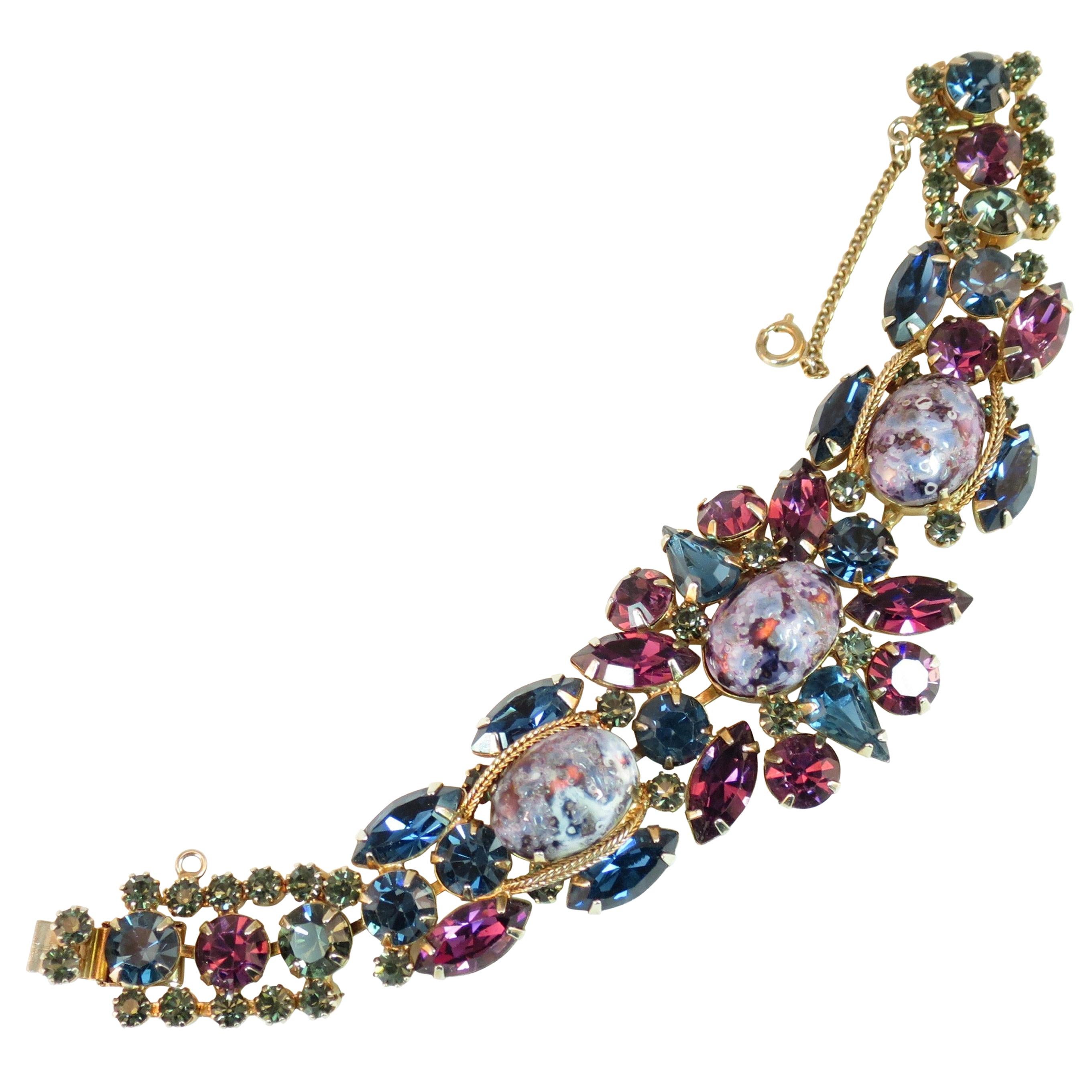 DeLizza 
Elster Juliana Easter Egg Bracelet 1960s For Sale