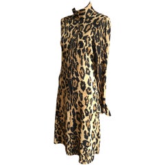 Vintage Rare 1970s Diane Von Furstenberg Leopard Print Dress