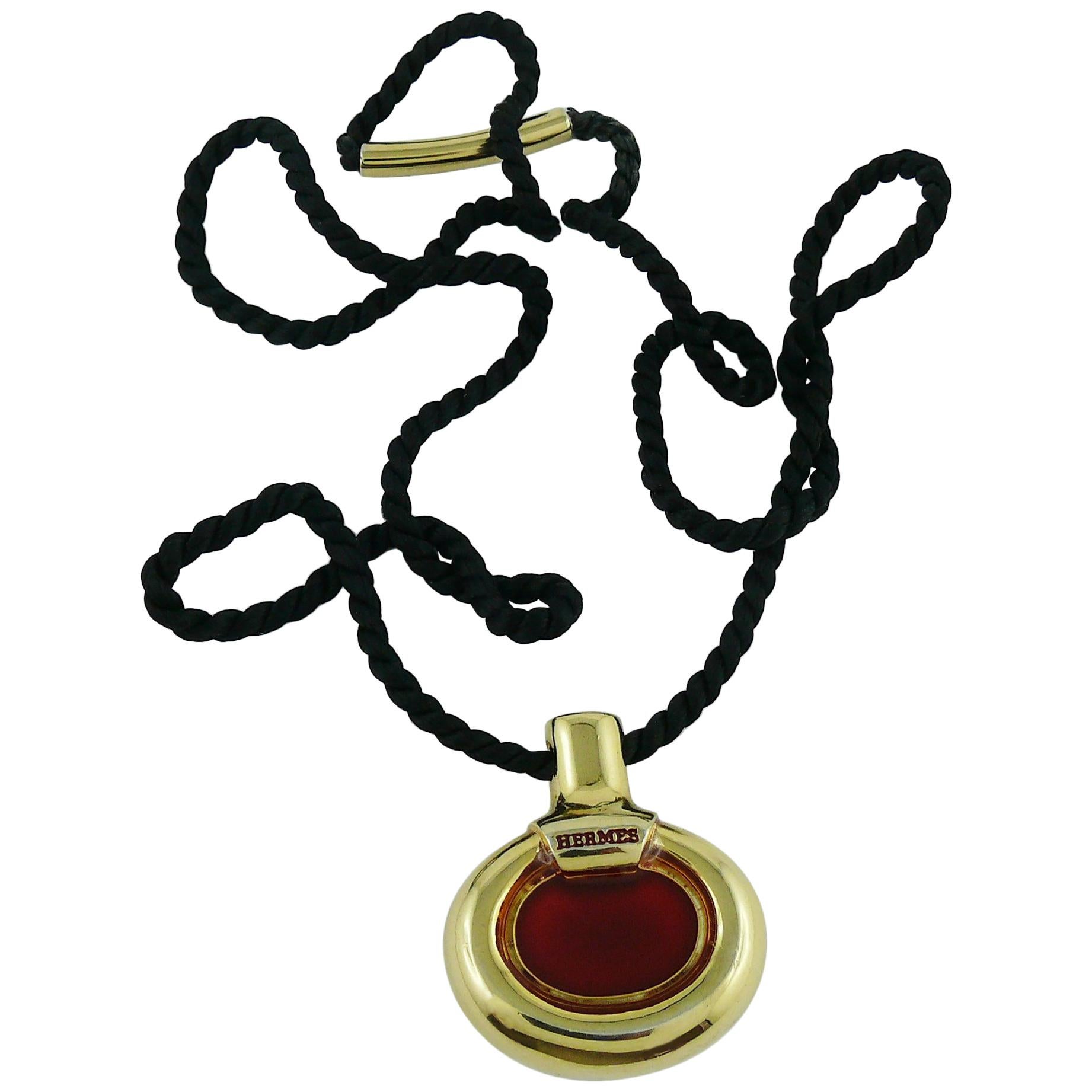 Hermes Vintage Bottle Pendant Necklace