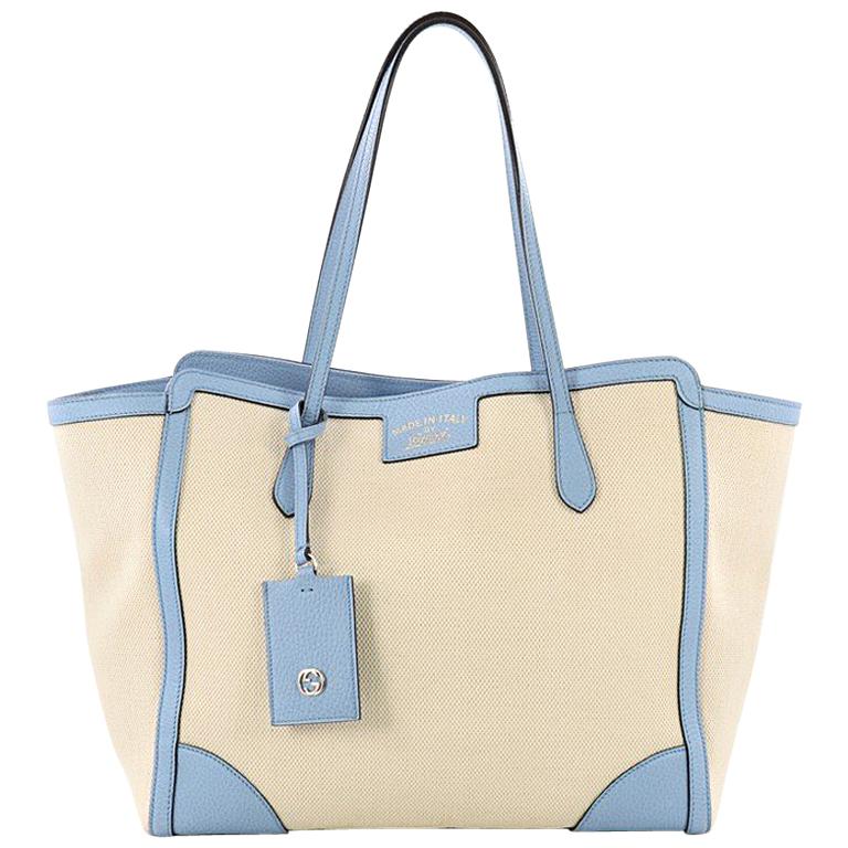 Gucci Swing Tote Canvas and Leather Mediu