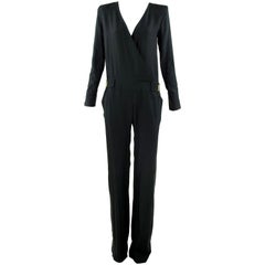 Balmain Silk Long Sleeve Jumpsuit - Size FR 34