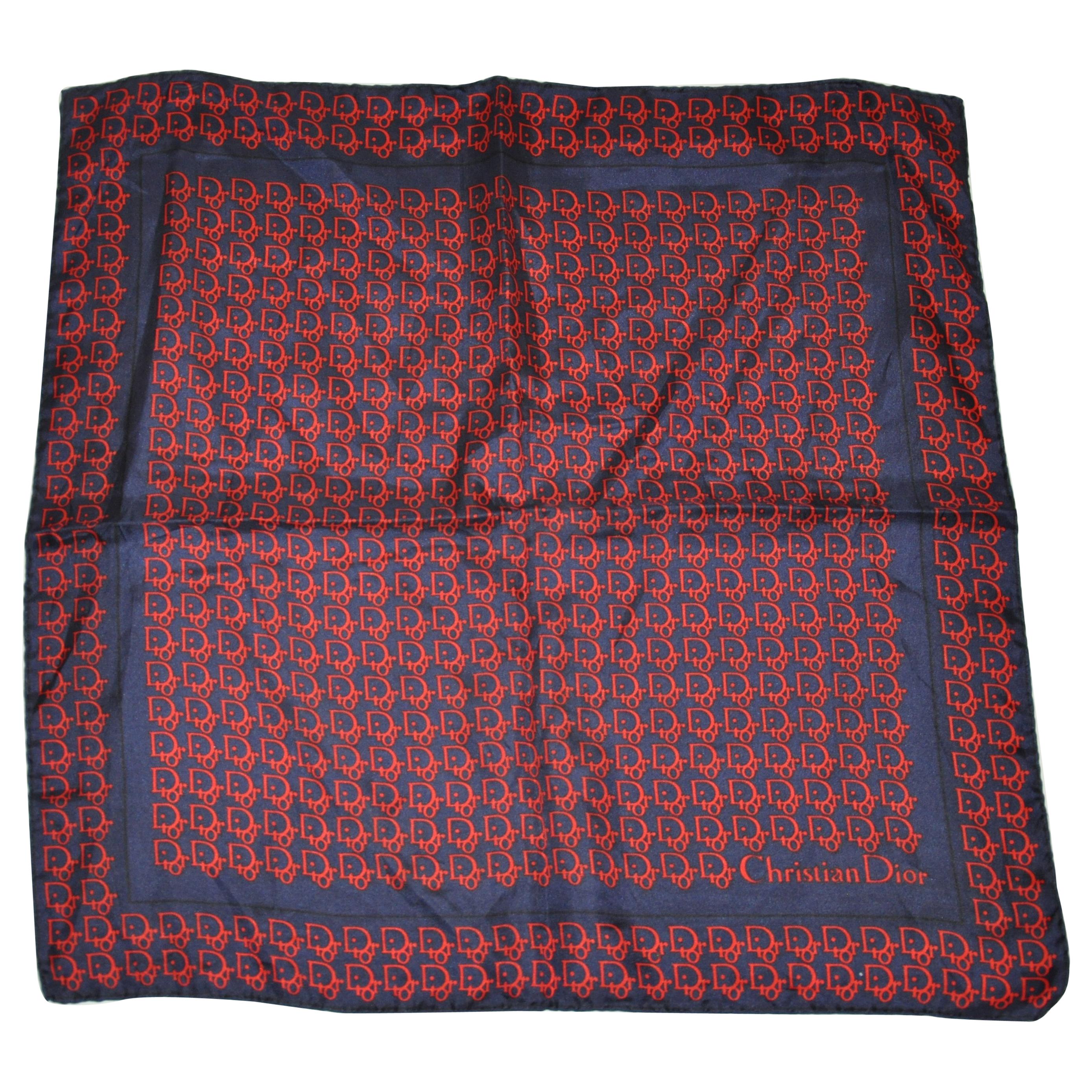 monogram dior silk scarf