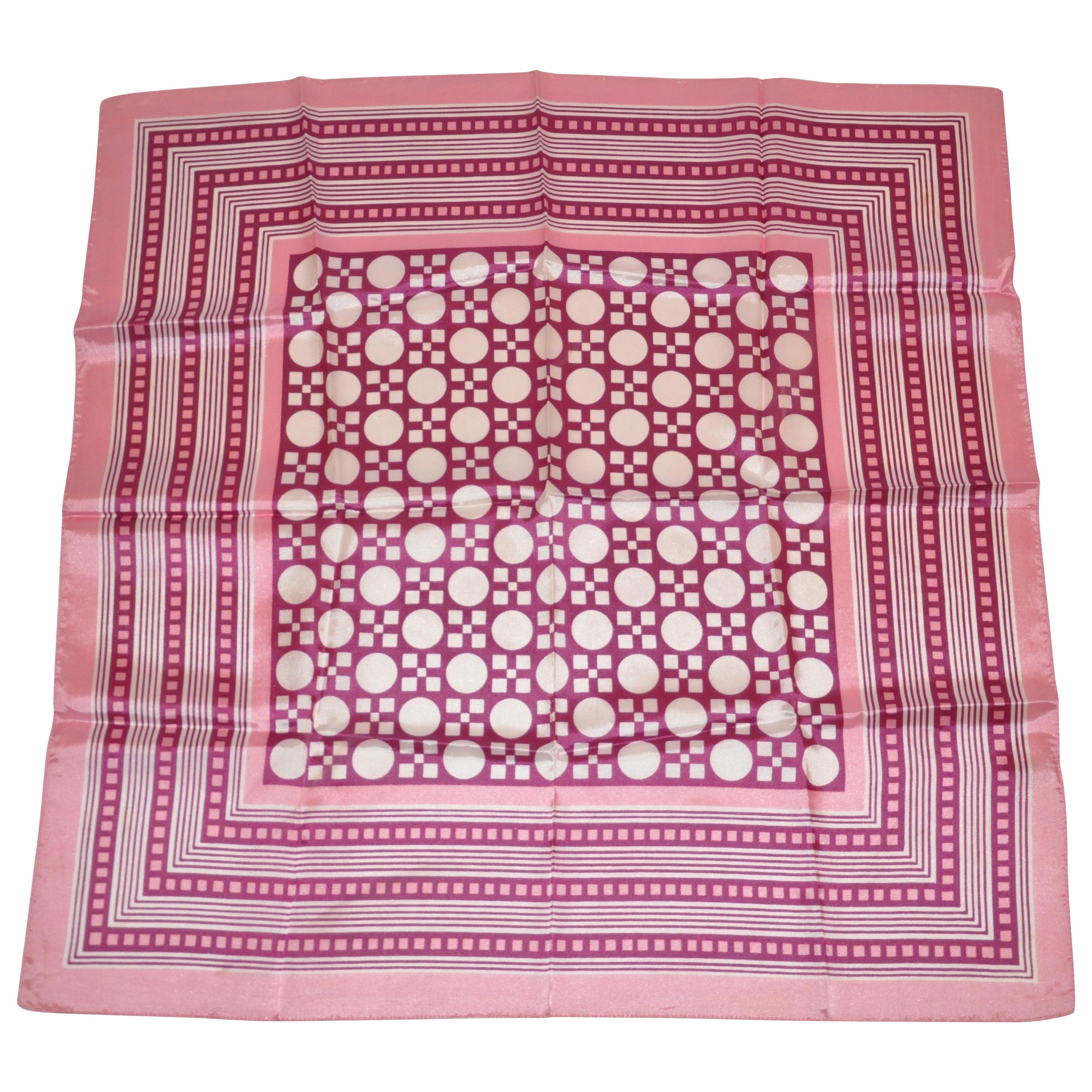 Sciarpa astratta Morsly Wonderful Shades of Fuchsia & Plum in vendita
