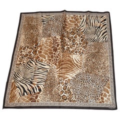 Sciarpa Adrienne Landau Multi Shades of Browns & Cream "Leoni, Tigri e Leopardi