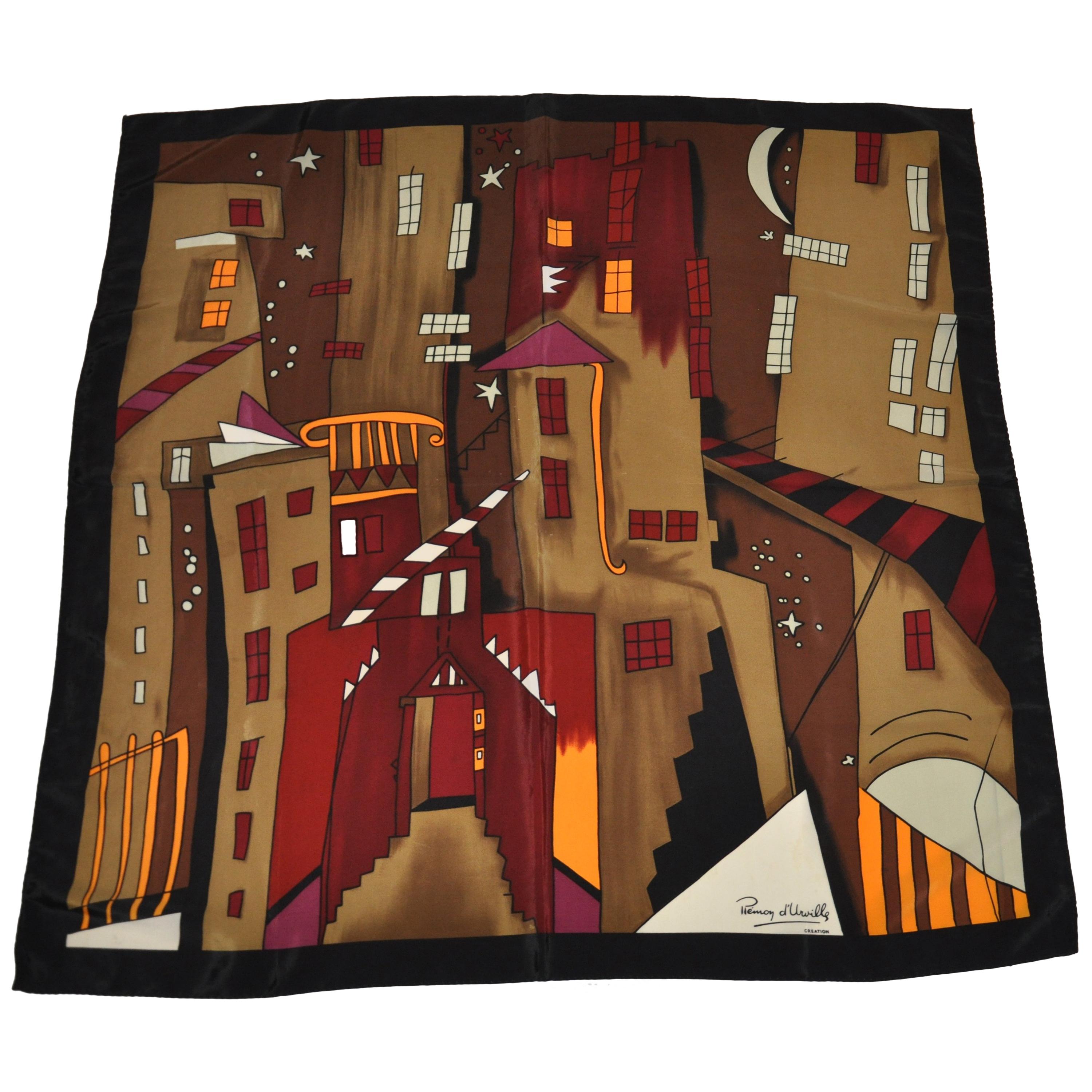 Peinoy d'Urwilly Bold Multi-Color "City of Stars" Scarf For Sale