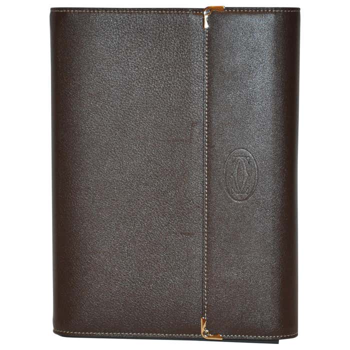 Cartier Signature Monogram Textured Coco-Brown and Gold Hardware ...