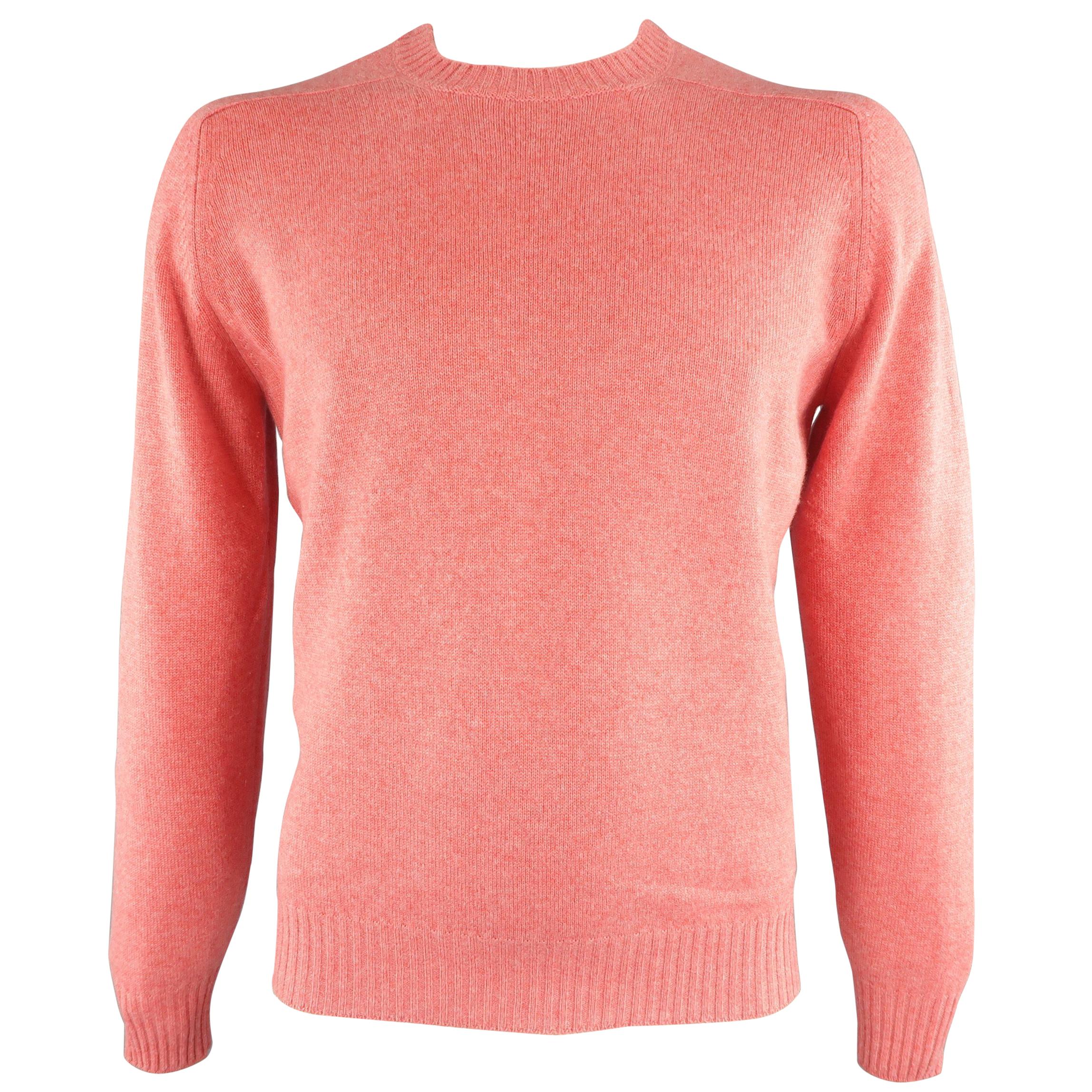 BRUNELLO CUCINELLI Size 42 Salmon Knitted Cashmere Sweater