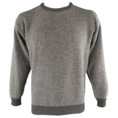 Retro LORO PIANA Size 42 Charcoal Knitted Cashmere Sweater